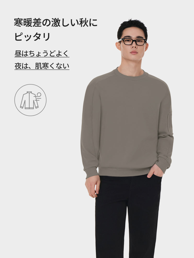 Mildmooth メンズ リラックスフィット トレーナー