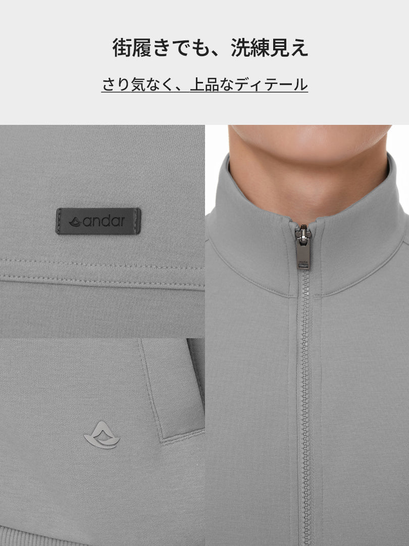 Mildmooth メンズ ジップアップ - andar JAPAN