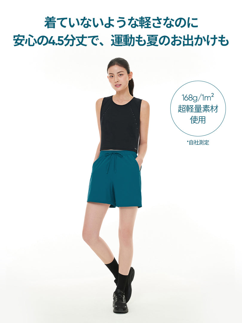 Airst リフレクティブロゴ ショーツ (4.5分丈)