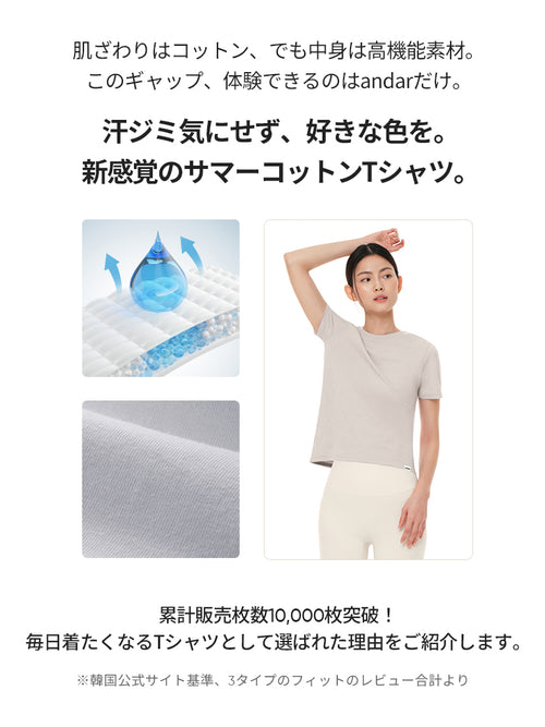 [EVENT] Aerocotton スタンダードフィット Tシャツ (半袖) - andar JAPAN