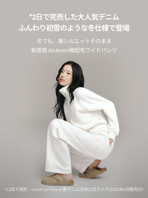 Airdenim 微起毛 ワイドパンツ - andar JAPAN