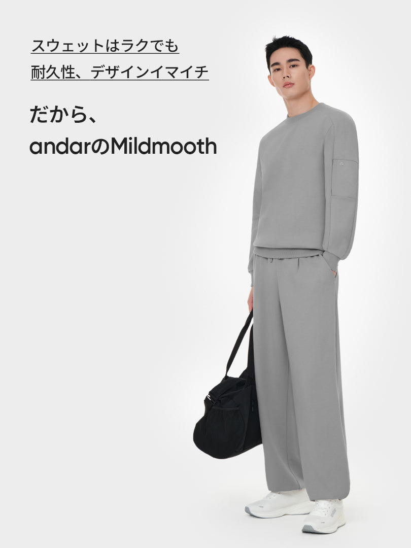 Mildmooth メンズ ワイドパンツ