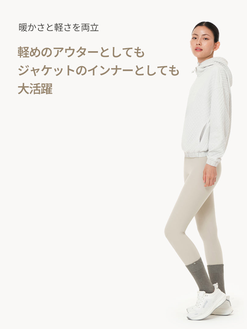 キルティング クロップド フーディプルオーバー - andar JAPAN