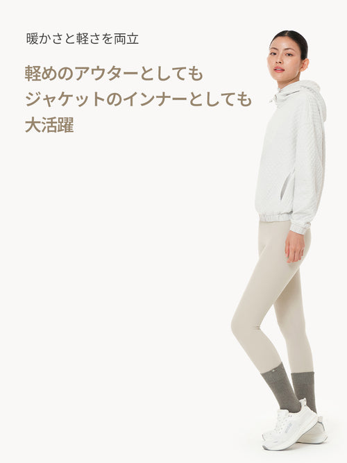 キルティング クロップド フーディプルオーバー - andar JAPAN