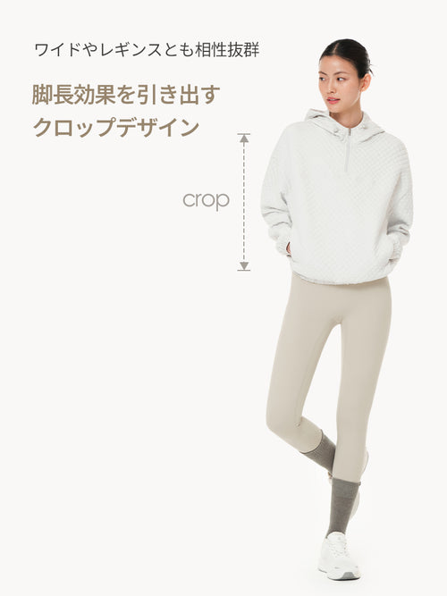 キルティング クロップド フーディプルオーバー - andar JAPAN