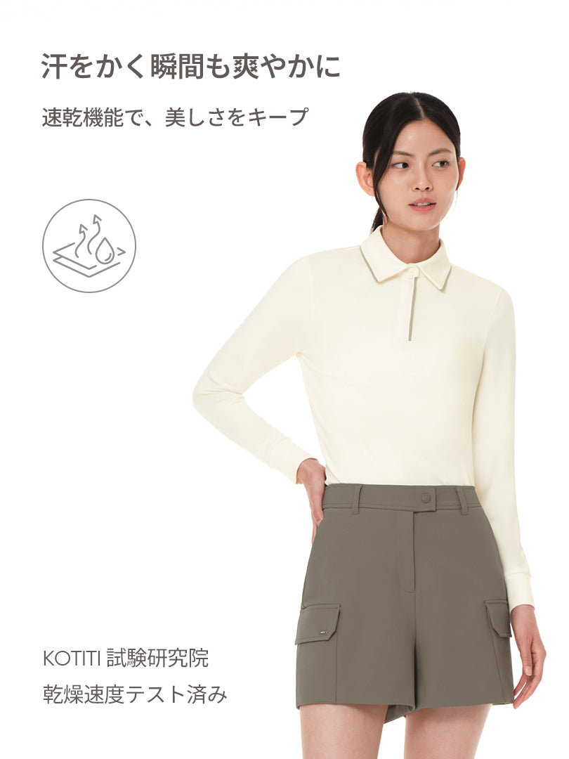 Active Warm プラス ポイント ポロ ロングスリーブ