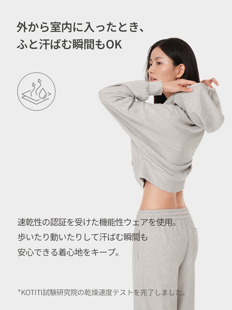 Dream Comfort セットアップ（クロップフーディジップアップ + ジョガーパンツ) - andar JAPAN