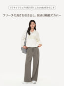 Mildmooth シグネチャーロゴ入りフリースカラージップアップ - andar JAPAN