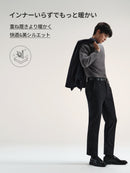 [SET] メンズ ライト裏起毛 オフィスセットアップ (Airsolid スラックス＋Airy Fit ポロシャツ)＋クラシックソックス贈呈 - andar JAPAN