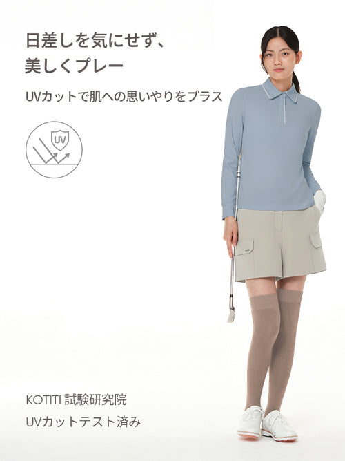 Active Warm プラス ポイント ポロ ロングスリーブ - andar JAPAN