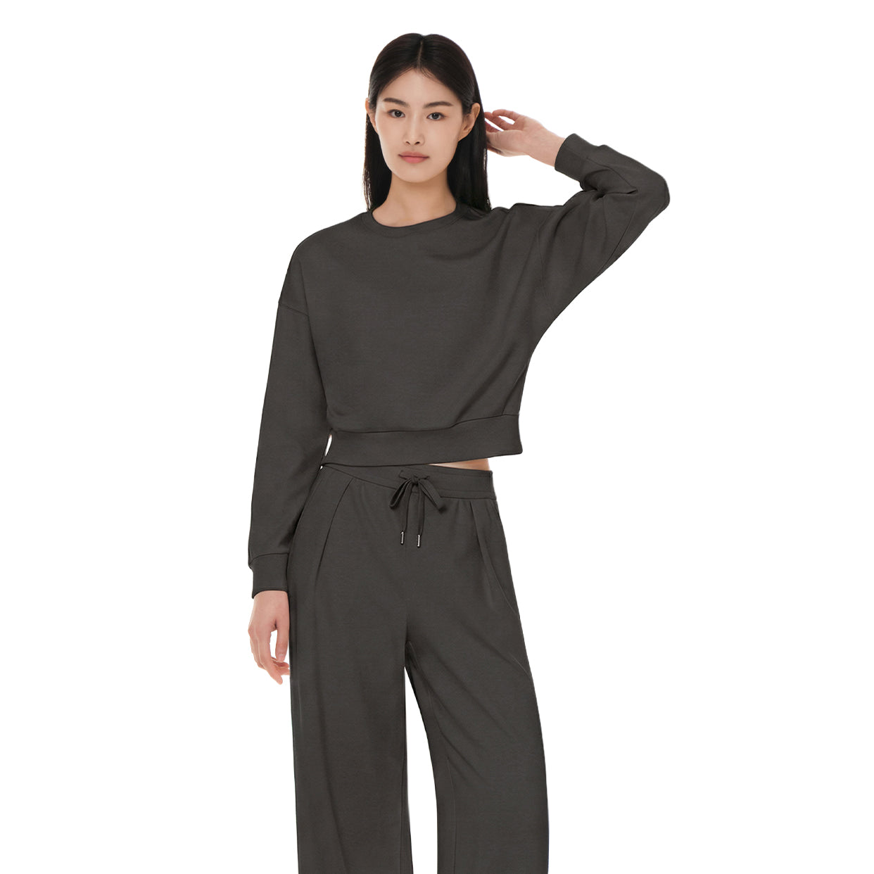 mildmooth オーバーフィット クロップドスウェット - andar JAPAN