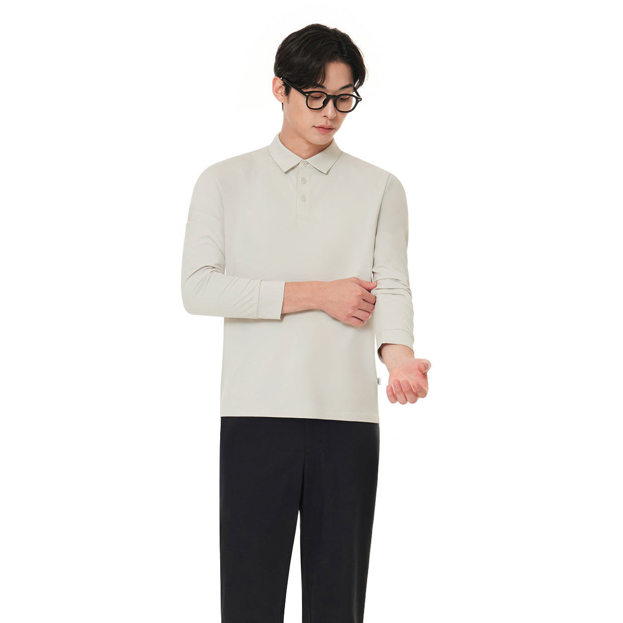 airyfit feather メンズ ポロシャツ (長袖) - andar JAPAN