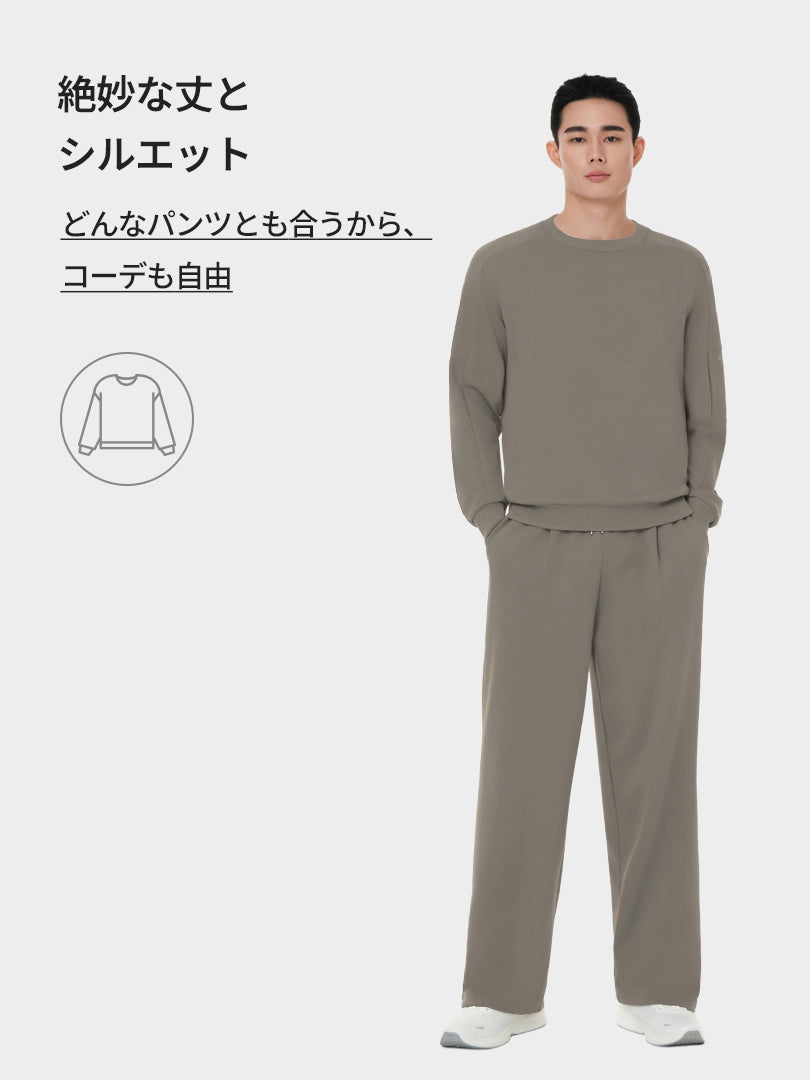 Mildmooth メンズ リラックスフィット トレーナー