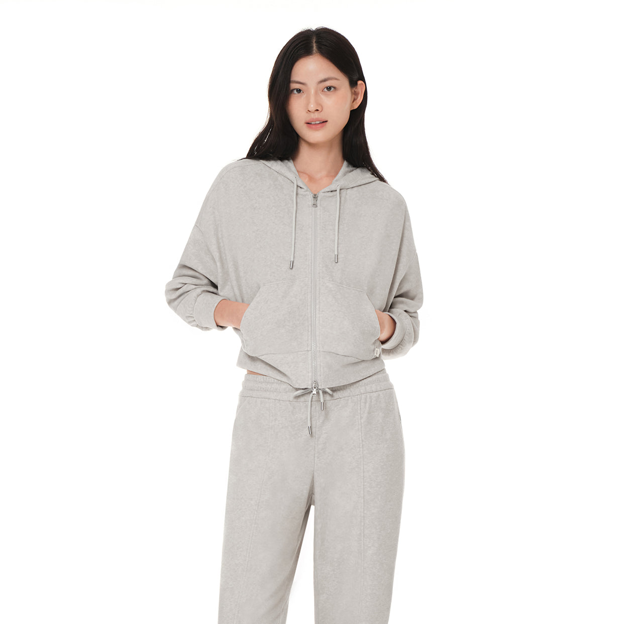 dreamcomfort クロップド ジップアップパーカー - andar JAPAN