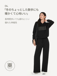 Mildmooth シグネチャーロゴ入りフリースカラージップアップ - andar JAPAN