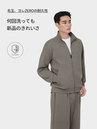 [SET] Mildmooth メンズ セットアップ (ワイドパンツ＋ジップアップ)