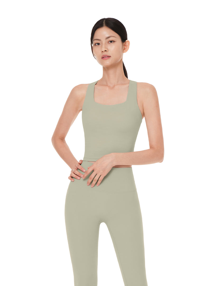 Airywin スクエアネック ロングラインブラ - andar JAPAN