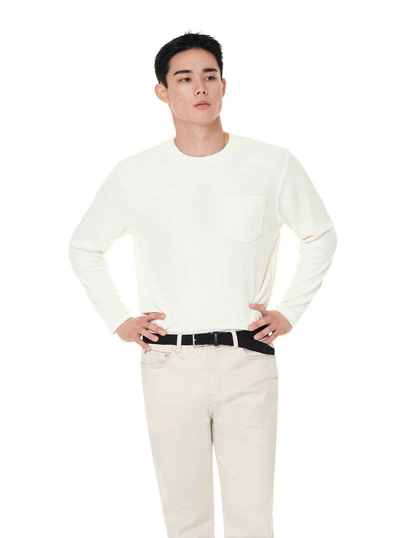 Primeknit メンズ ポケットニット (長袖) - andar JAPAN