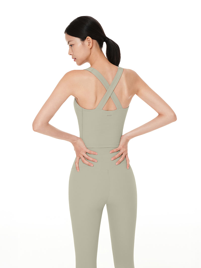 Airywin スクエアネック ロングラインブラ - andar JAPAN