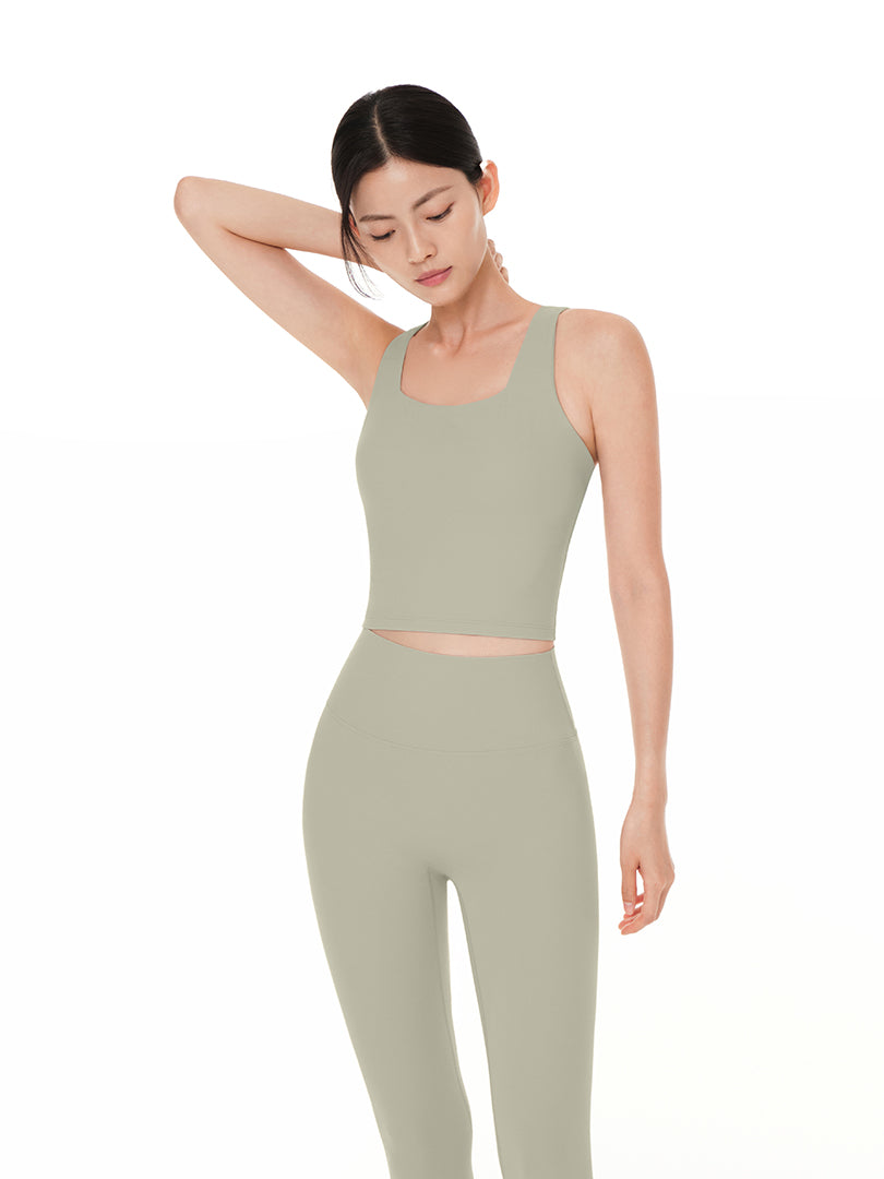 Airywin スクエアネック ロングラインブラ - andar JAPAN