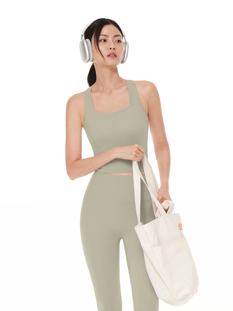 Airywin スクエアネック ロングラインブラ - andar JAPAN