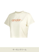 Cottonlight シグネチャー ロゴ クロップド Tシャツ (半袖) - andar JAPAN
