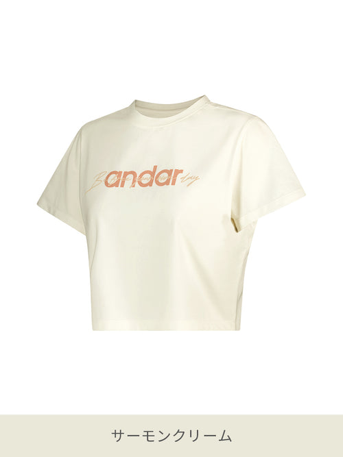 Cottonlight シグネチャー ロゴ クロップド Tシャツ (半袖) - andar JAPAN