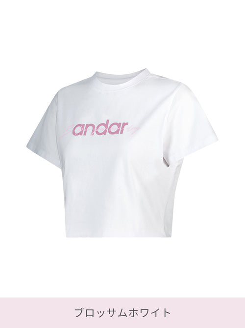 Cottonlight シグネチャー ロゴ クロップド Tシャツ (半袖) - andar JAPAN