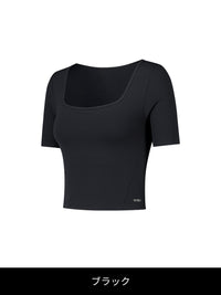 Relair スクエアネック 半袖 Tシャツ (カップ付き) - andar JAPAN