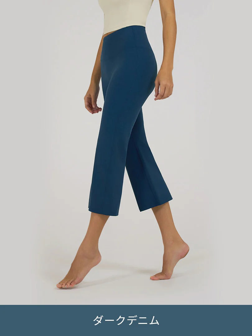 【美品】Andar Airywin ストライプ フレアレギンス XL ロング LAST SIZE] Airywin スカート レギンス (8.2分丈) | andar JAPAN