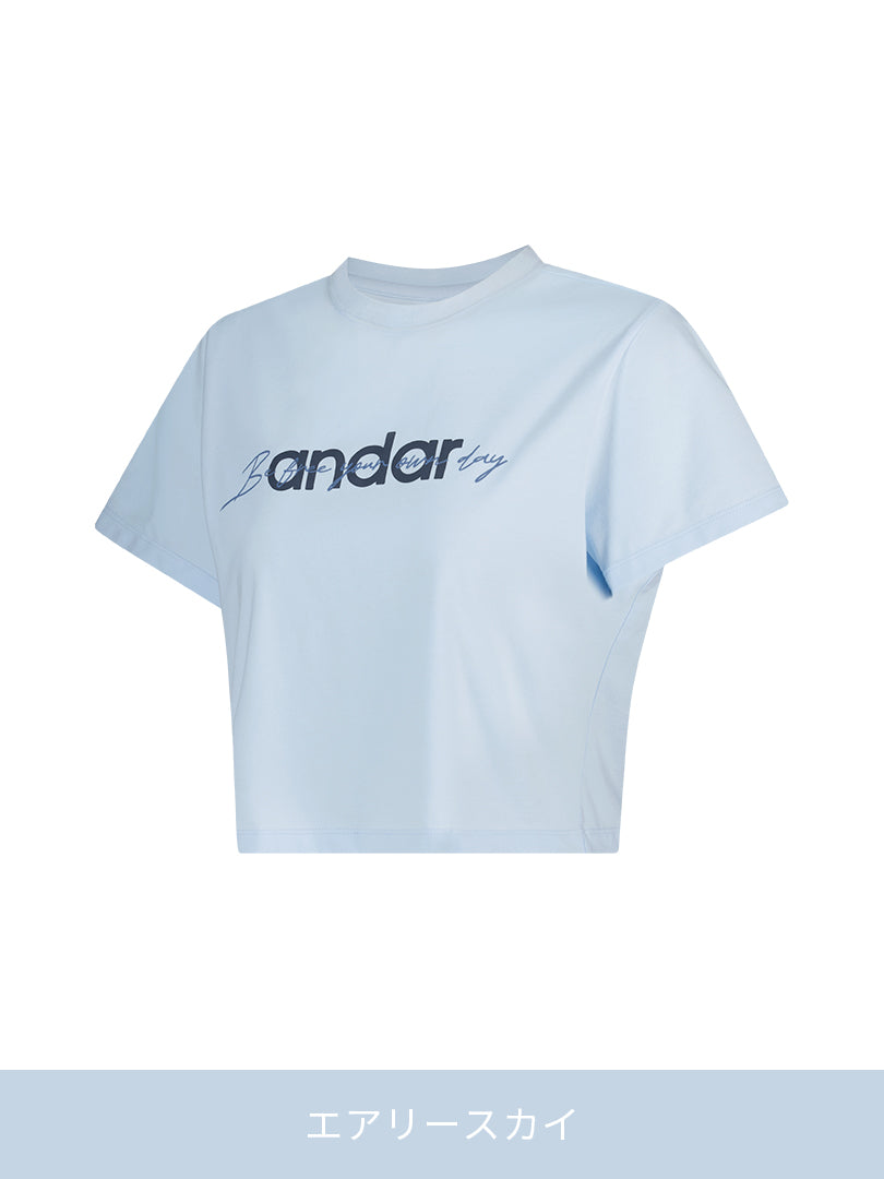 あさがおソーダ] Cottonlight シグネチャー ロゴ クロップド T