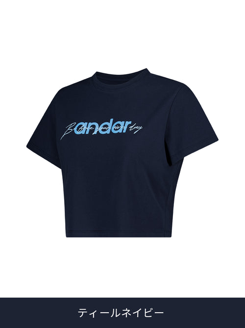 Cottonlight シグネチャー ロゴ クロップド Tシャツ (半袖) - andar JAPAN