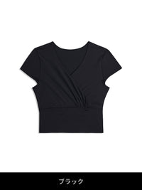 Be-Free シャーリング キャップスリーブ クロップド スポーツブラ - andar JAPAN
