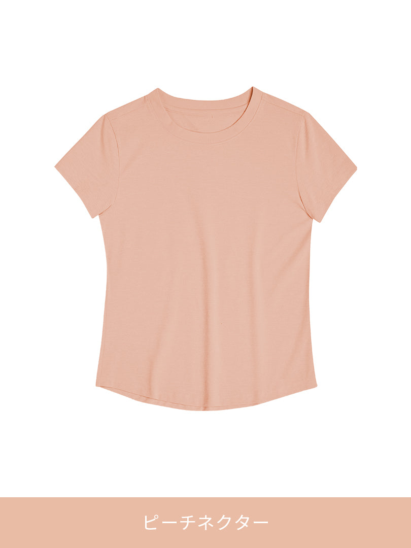 [春のくすみカラー] 運動コーデ悩み解決セット (スリムフィットTシャツ＋レギンス) - andar JAPAN