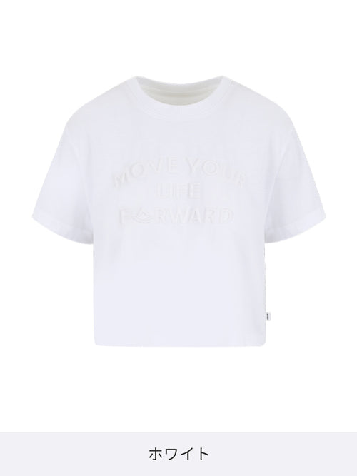 Airessential エンボス クロップド Tシャツ - andar JAPAN