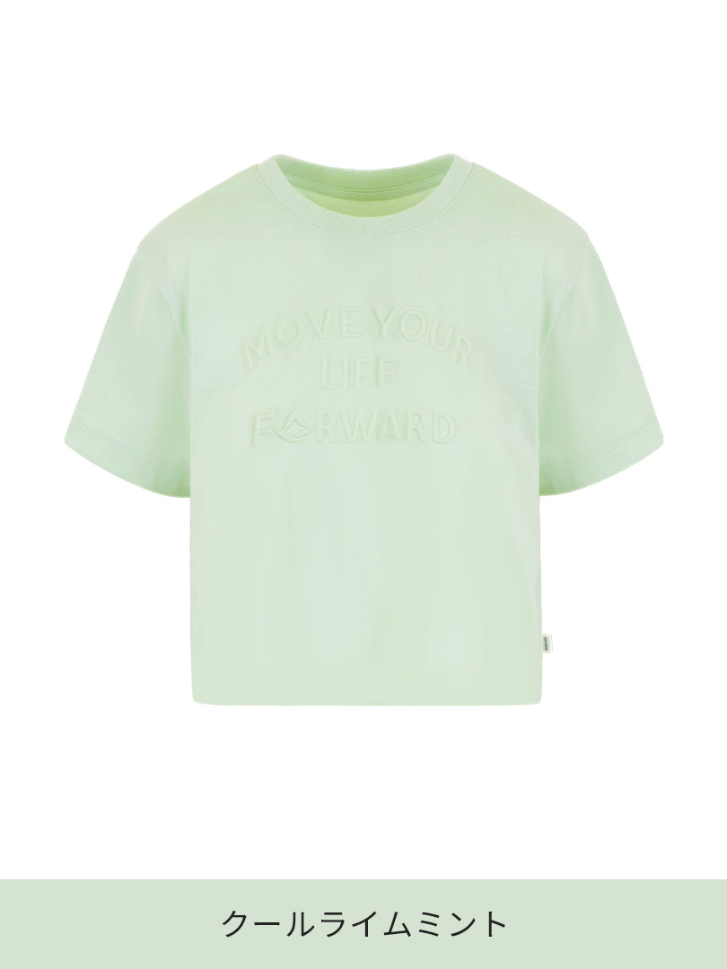 Airessential エンボス クロップド Tシャツ
