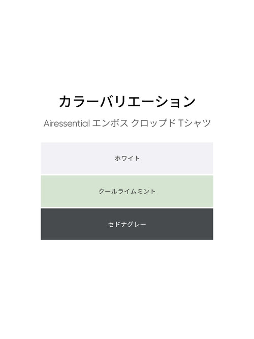 Airessential エンボス クロップド Tシャツ - andar JAPAN