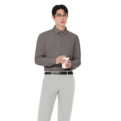 [OUTLET] primeknit メンズ ニットポロ (長袖) - andar JAPAN