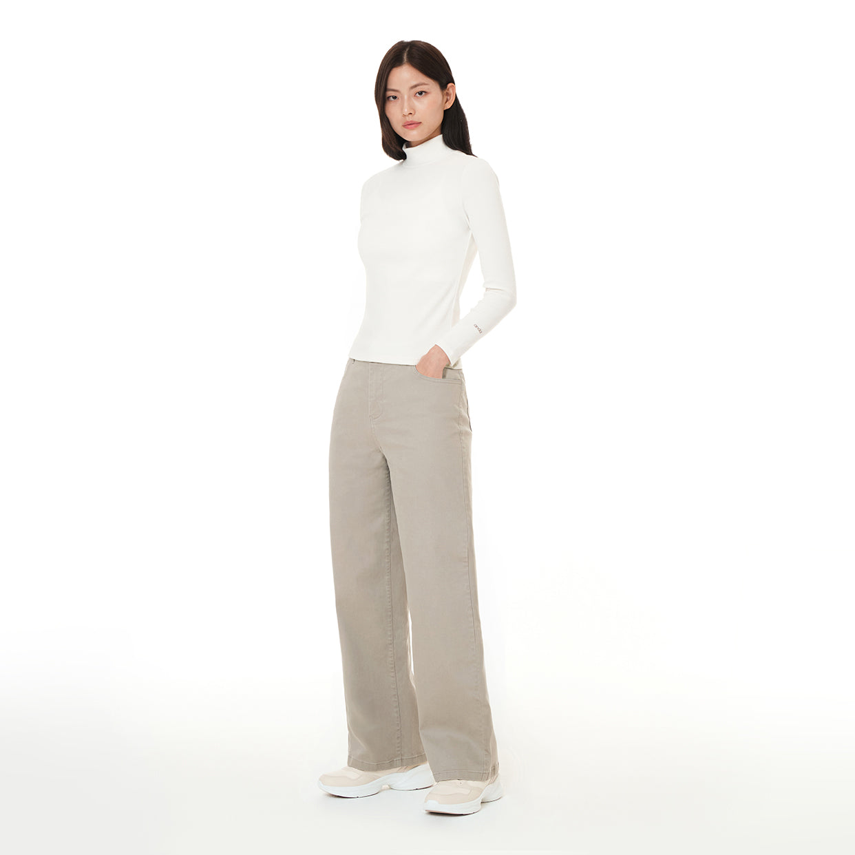urbancotton ストレッチワイドパンツ - andar JAPAN