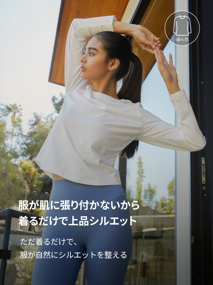 NEW Airy Fit スリムフィット Tシャツ (長袖)