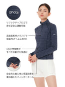 パフォーマンス メランジ ハーフ ジップアップ - andar JAPAN