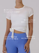 [LAST SIZE] Modal サステイナブル タイアップ トップス (半袖) - andar JAPAN