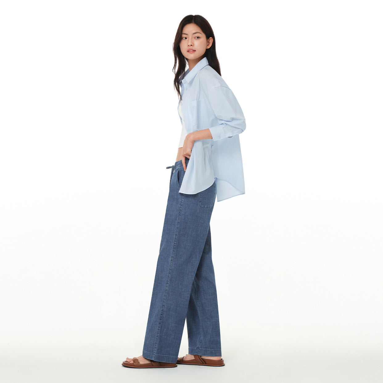 ice airdenim イージーワイドデニム