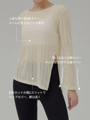 シースルー ニット カバーアップ (長袖) - andar JAPAN