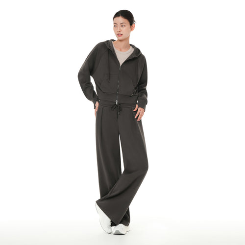 [SET] mildmoothセットアップ (クロップド ジップアップパーカ＋ワイドパンツ) - andar JAPAN