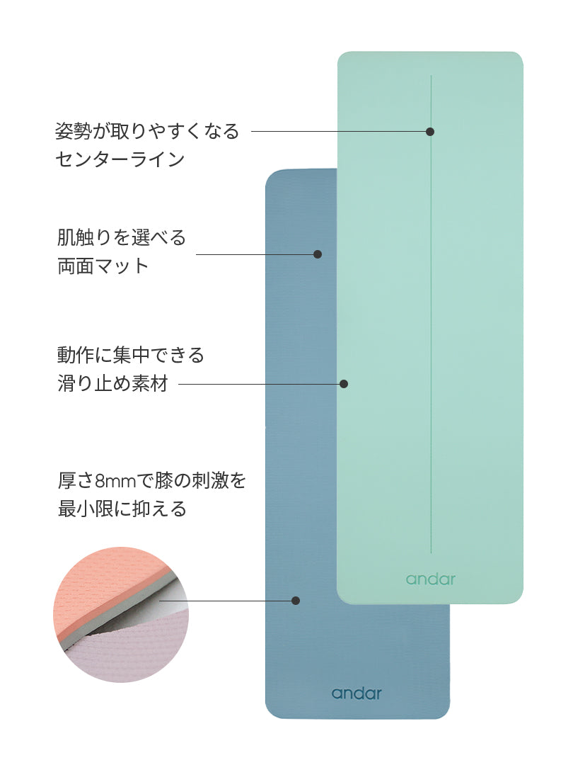 Relex Airsoft ヨガマット (8mm) - andar JAPAN