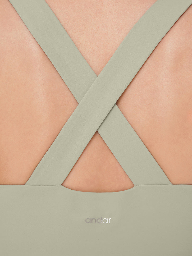 Airywin スクエアネック ロングラインブラ - andar JAPAN