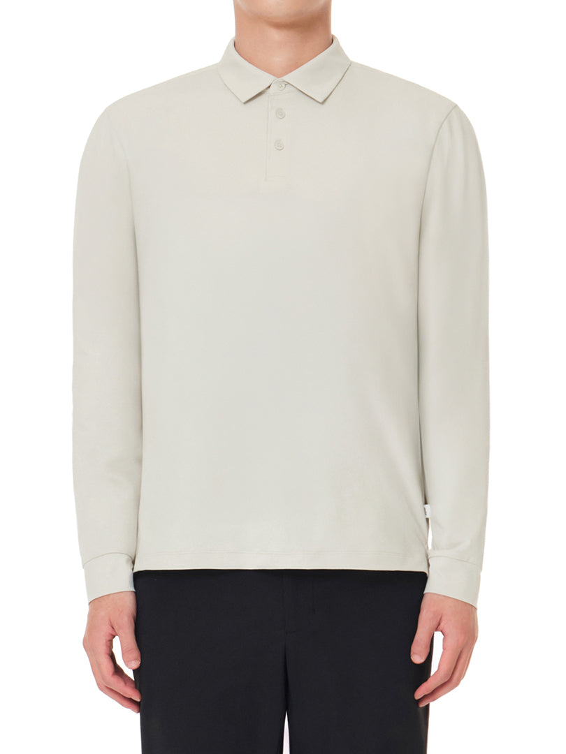 Airy Fit Feather メンズ ポロシャツ (長袖) - andar JAPAN