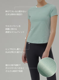 [2SET] NEW Airy Fit スリムフィット Tシャツ (半袖) - andar JAPAN