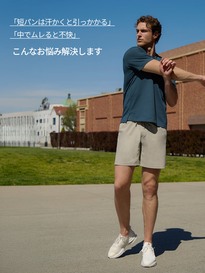 Airst メンズ ショーツ (4分丈)